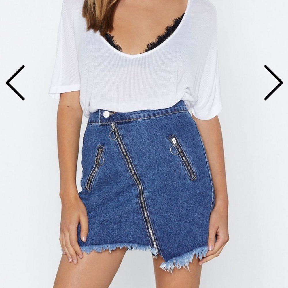 Nasty Gal Asymmetrical Denim Skirt